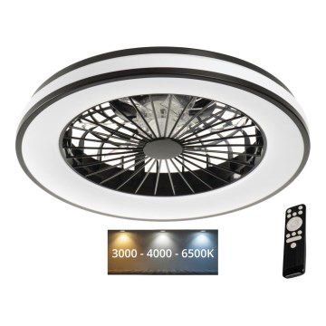 LED Stropna svjetiljka s ventilatorom i prigušivanjem PLAVE LED/48W/230V 3000/4000/6500K + daljinski upravljač