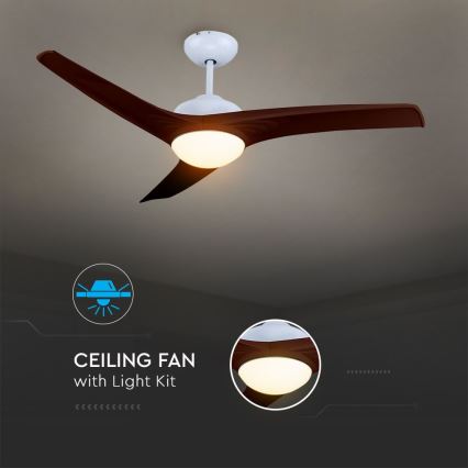 LED Stropna svjetiljka s ventilatorom LED/15W/230V 3000/4000/6400K + daljinski upravljač