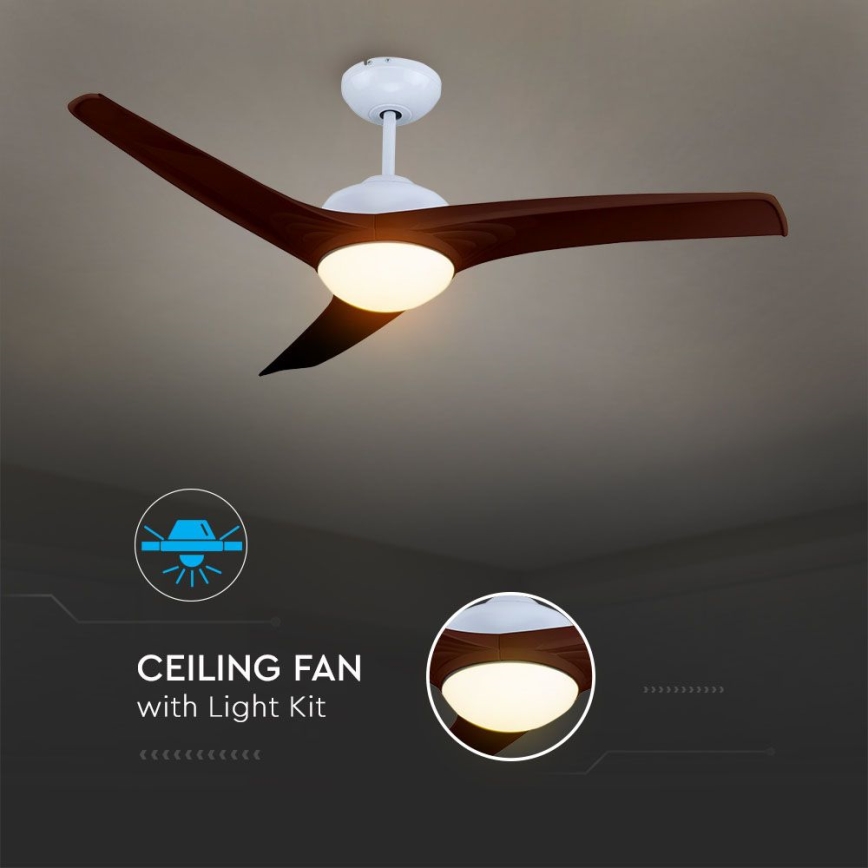 LED Stropna svjetiljka s ventilatorom LED/15W/230V 3000/4000/6400K + daljinski upravljač