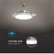 LED Stropna svjetiljka s ventilatorom LED/30W/230V 3000/4000/6400K + DU
