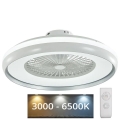 LED Stropna svjetiljka s ventilatorom LED/45W/230V 3000/4000/6500K siva + daljinski upravljač