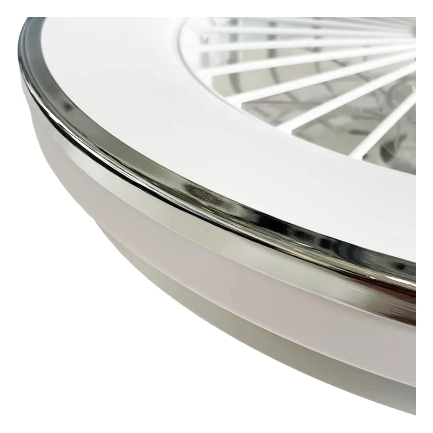 LED Prigušiva stropna svjetiljka s ventilatorom OPAL LED/48W/230V 3000-6500K + daljinski upravljač