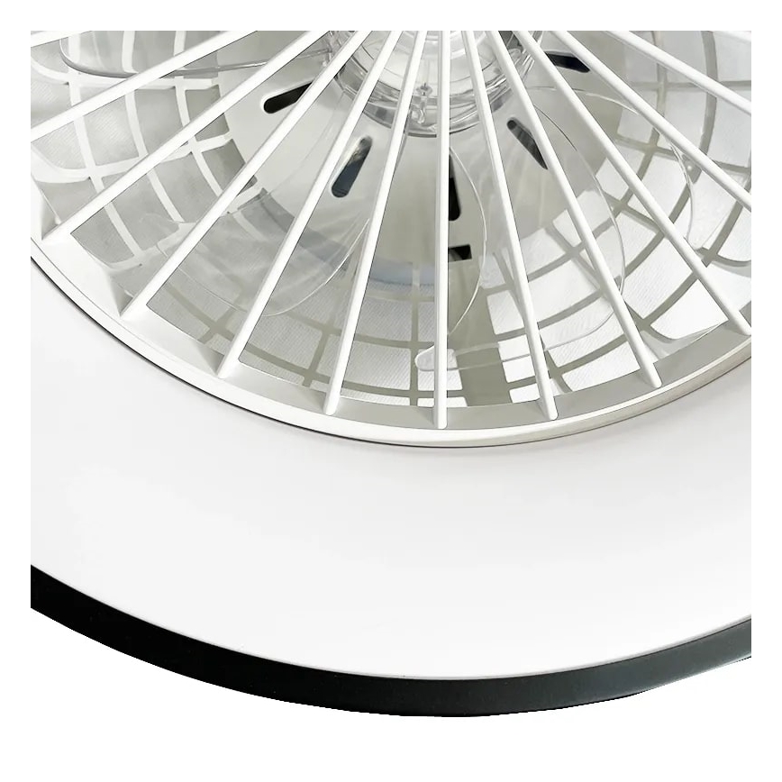 LED Prigušiva stropna svjetiljka s ventilatorom OPAL LED/48W/230V 3000-6500K + daljinski upravljač