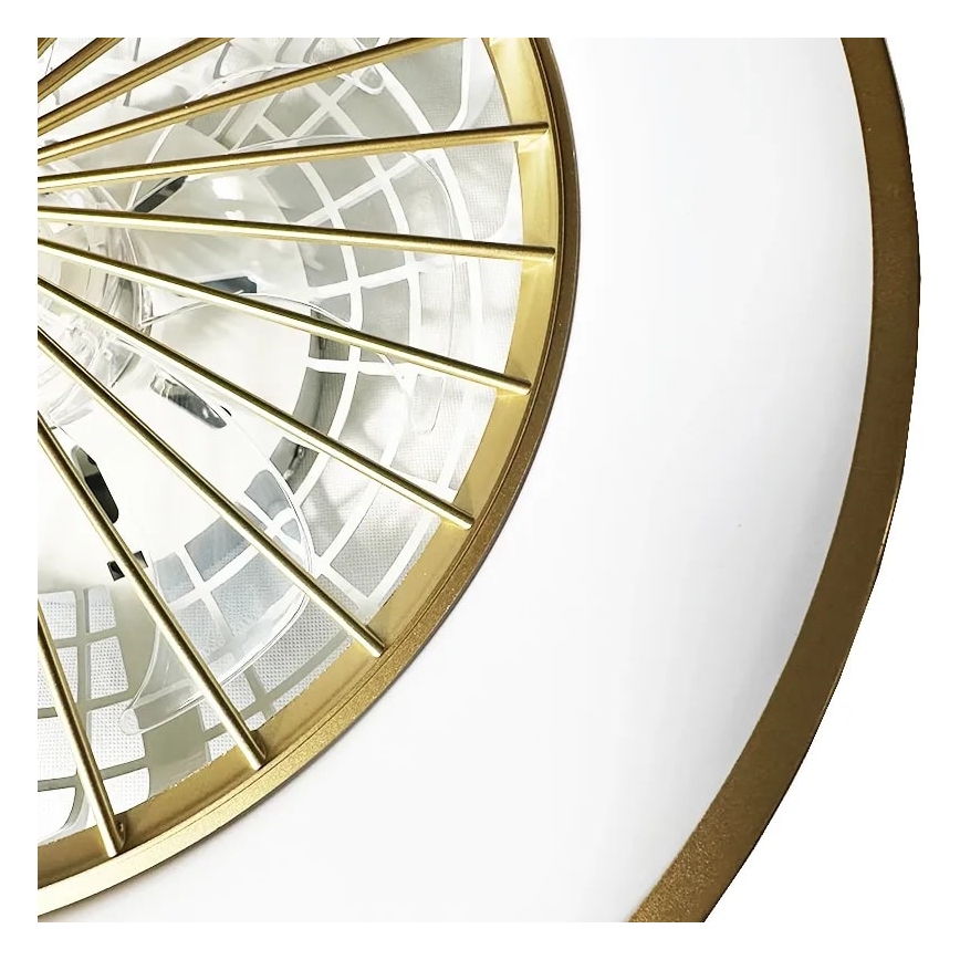 LED Prigušiva stropna svjetiljka s ventilatorom OPAL LED/48W/230V 3000-6500K + daljinski upravljač