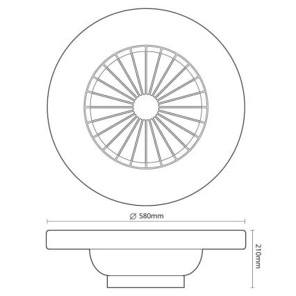 LED Prigušiva stropna svjetiljka s ventilatorom OPAL LED/72W/230V 3000-6500K + daljinski upravljač