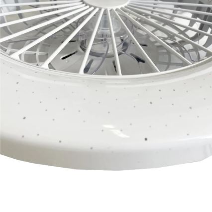 LED Prigušiva stropna svjetiljka s ventilatorom STAR LED/48W/230V 3000-6500K + daljinski upravljač