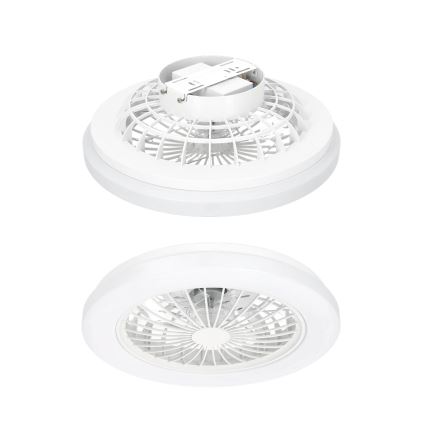 LED prigušivo stropno svjetlo s ventilatorom VENTELUX LED/24W/230V 3000/4000/6500K promjer 45 cm bijelo + daljinski upravljač