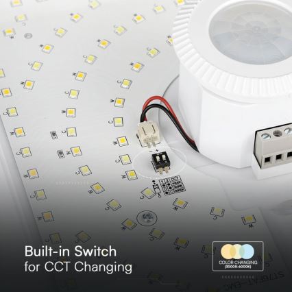 LED Stropna svjetiljka sa senzorom SAMSUNG CHIP LED/12W/230V 3000/4000/6000K bijela