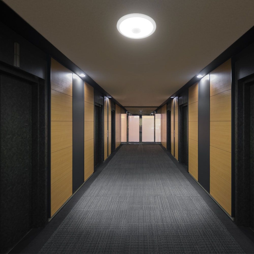 LED Stropna svjetiljka sa senzorom SAMSUNG CHIP LED/12W/230V 3000/4000/6000K pr. 29 cm bijela