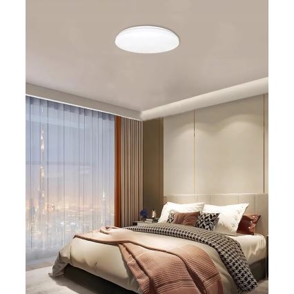 LED Stropna svjetiljka sa senzorom pohybu i soumraku LED/24W/230V 4000K pr. 32,5 cm bijela