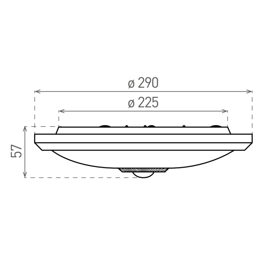 LED stropna svjetiljka sa senzorom pokreta i sumraka LED/20W/230V Ø 29 cm bijela