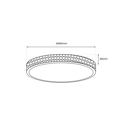 LED Stropna svjetiljka SHINY LED/34W/230V prozirna