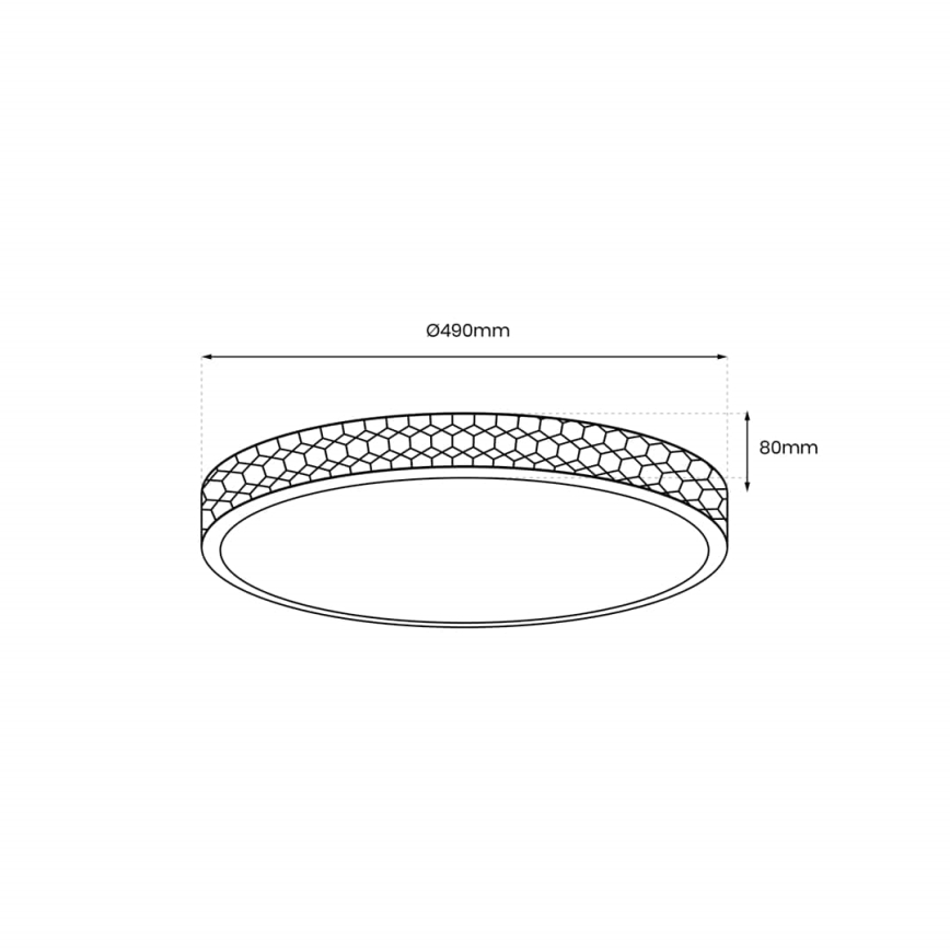 LED Stropna svjetiljka SHINY LED/34W/230V prozirna