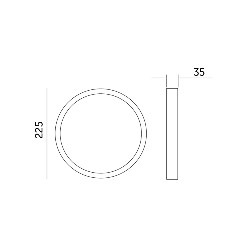 LED Stropna svjetiljka SIGARO CIRCLE LED/18W/230V 4000K IP40