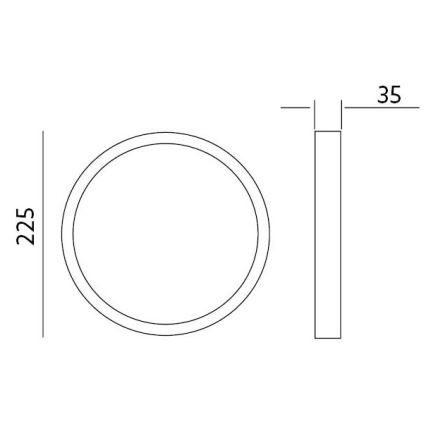 LED Stropna svjetiljka SIGARO CIRCLE LED/24W/230V 4000K IP40