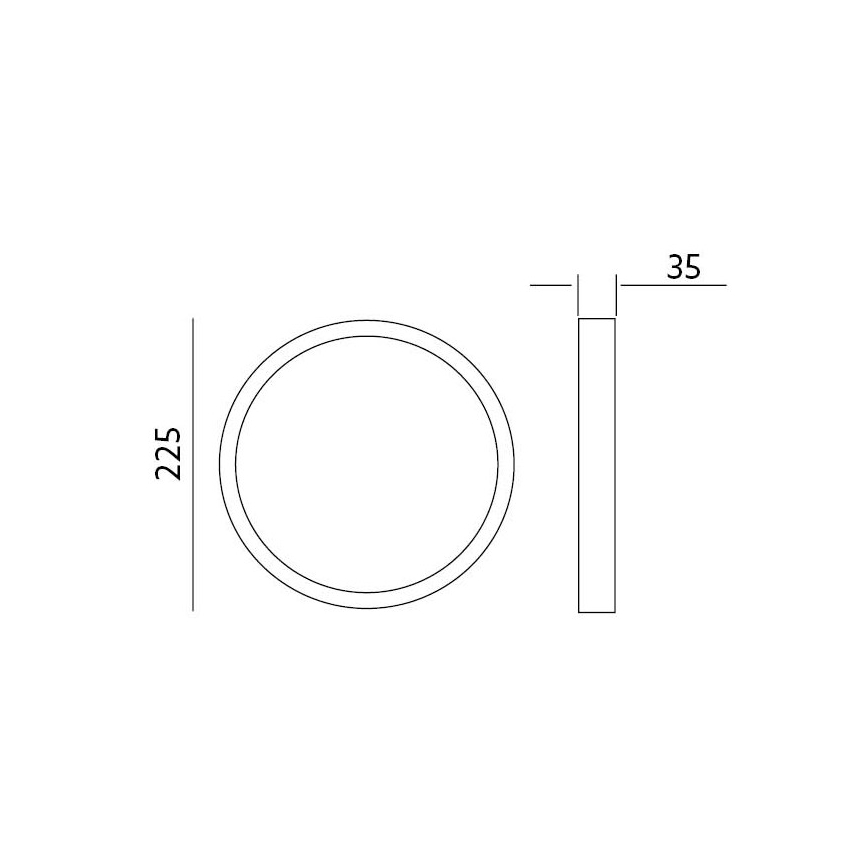 LED Stropna svjetiljka SIGARO CIRCLE LED/24W/230V 4000K IP40