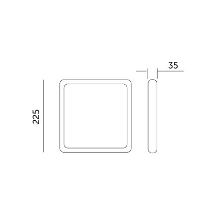LED Stropna svjetiljka SIGARO SQUARE LED/24W/230V 4000K IP40