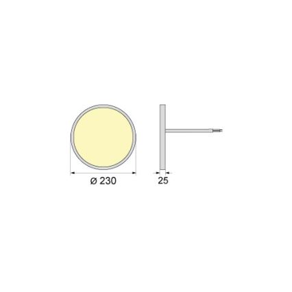 LED stropna svjetiljka SIMEN LED/18W/230V 4000K IP40 Ø 23 cm bijela UGR19