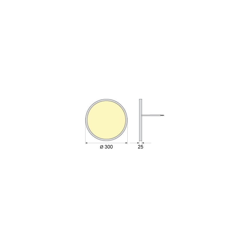 LED stropna svjetiljka SIMEN LED/24W/230V 4000K IP40 Ø 30 cm bijela UGR19