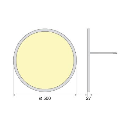 LED stropna svjetiljka SIMEN LED/40W/230V 4000K IP40 promjer 50 cm bijela UGR19