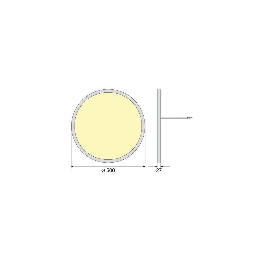 LED stropna svjetiljka SIMEN LED/40W/230V 4000K IP40 promjer 50 cm bijela UGR19