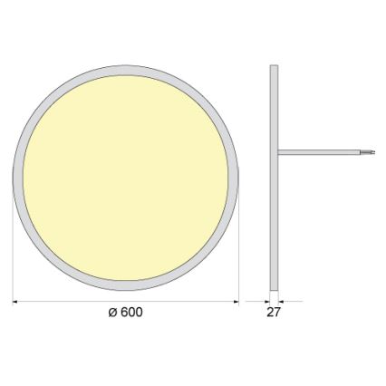 LED stropna svjetiljka SIMEN LED/50W/230V 4000K IP40 promjer 60 cm bijela UGR19