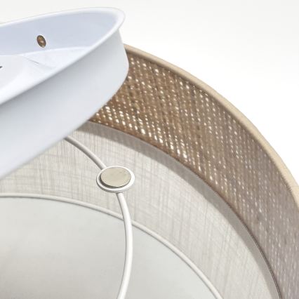 LED stropna svjetiljka SIRJA BOHO LED/20W/230V 4000K Ø 35 cm bež/bijela