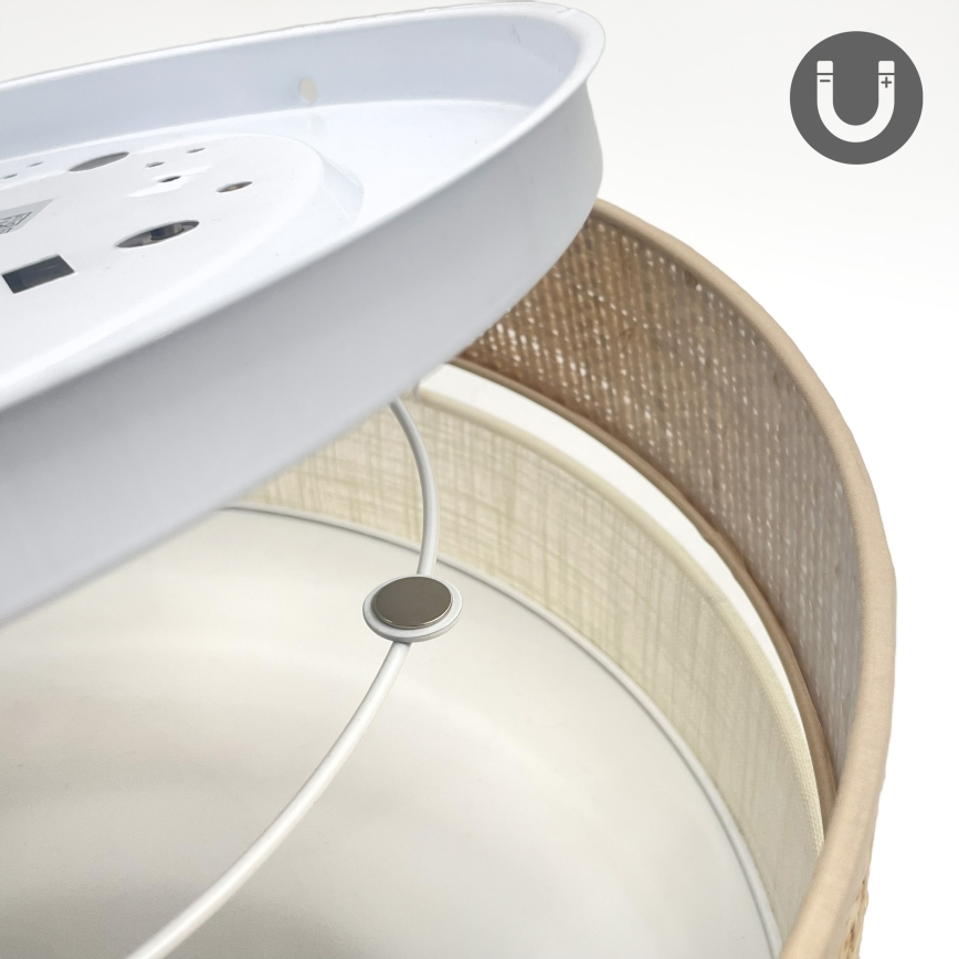 LED stropna svjetiljka SIRJA BOHO LED/20W/230V 4000K Ø 35 cm bež/krem