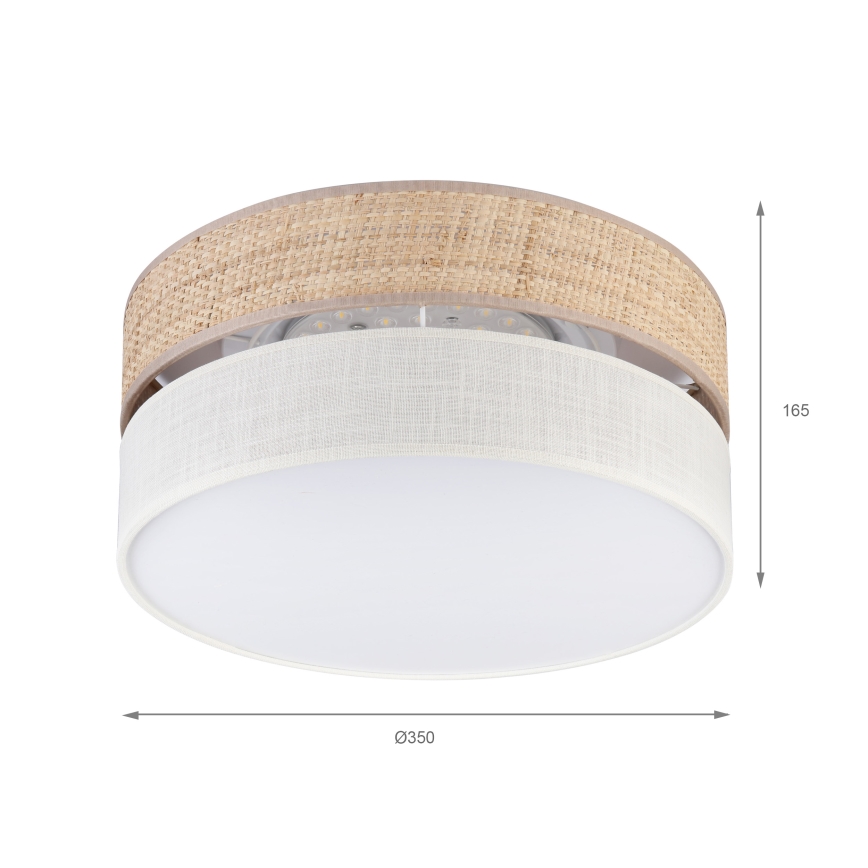 LED stropna svjetiljka SIRJA BOHO LED/20W/230V 4000K Ø 35 cm bež/krem