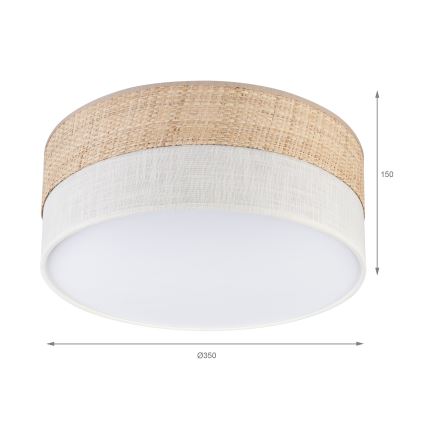 LED stropno svjetlo SIRJA BOHO LED/20W/230V 4000K pr. 35 cm bež/krem