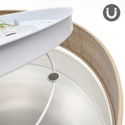 LED stropna svjetiljka SIRJA BOHO LED/36W/230V 4000K Ø 45 cm bež/bijela