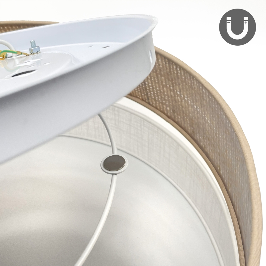 LED stropna svjetiljka SIRJA BOHO LED/36W/230V 4000K Ø 45 cm bež/bijela