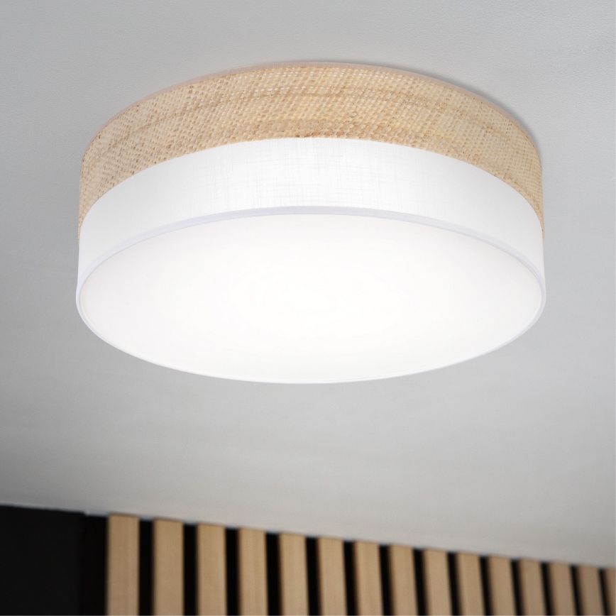 LED Stropna svjetiljka SIRJA BOHO LED/36W/230V 4000K pr. 45 cm bež/bijela