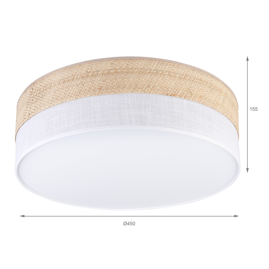 LED Stropna svjetiljka SIRJA BOHO LED/36W/230V 4000K pr. 45 cm bež/bijela