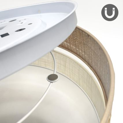 LED stropno svjetlo SIRJA BOHO LED/36W/230V 4000K Ø 45 cm bež/krem