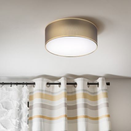 LED stropna svjetiljka SIRJA LED/20W/230V 4000K Ø 35 cm smeđa/zlatna