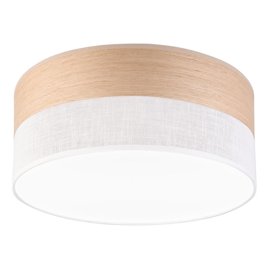 LED Stropna svjetiljka SIRJA WOOD LED/20W/230V pr. 35 cm bijela/hrast
