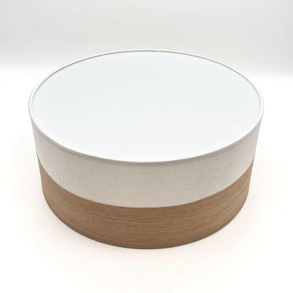 LED Stropna svjetiljka SIRJA WOOD LED/20W/230V pr. 35 cm bijela/hrast
