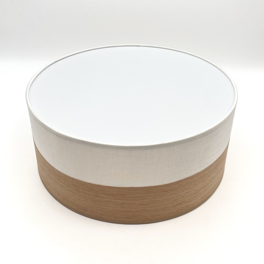 LED Stropna svjetiljka SIRJA WOOD LED/20W/230V pr. 35 cm bijela/hrast