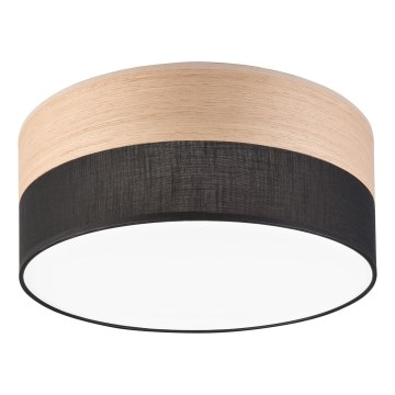 LED Stropna svjetiljka SIRJA WOOD LED/20W/230V pr. 35 cm crna/hrast