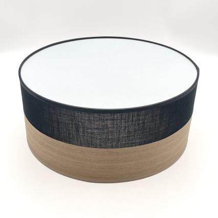 LED Stropna svjetiljka SIRJA WOOD LED/20W/230V pr. 35 cm crna/hrast