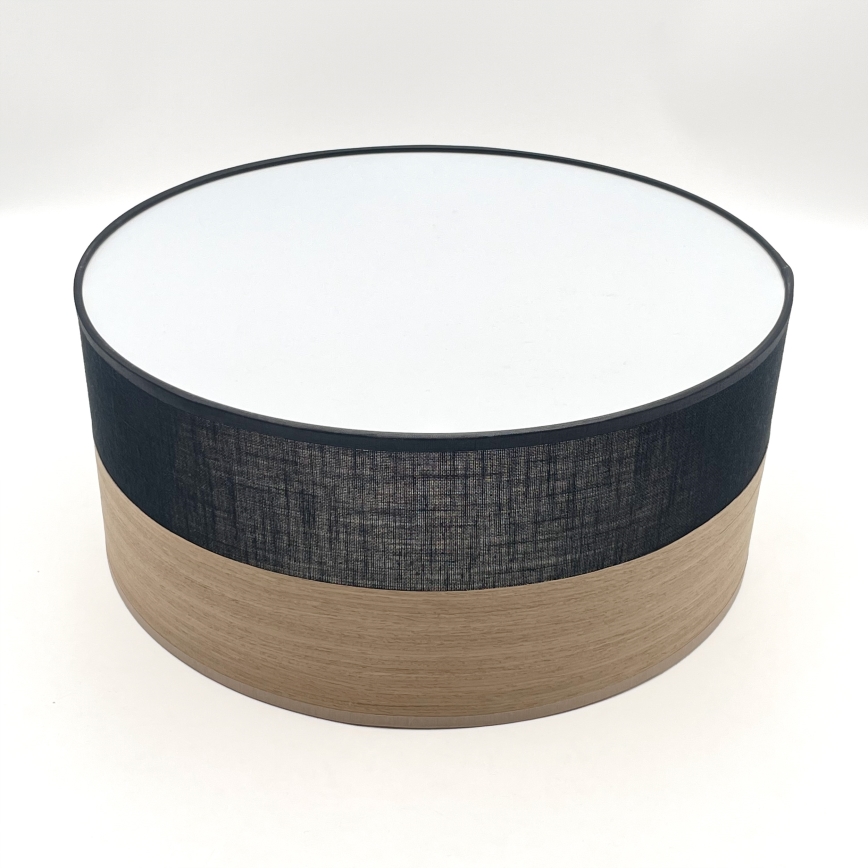 LED Stropna svjetiljka SIRJA WOOD LED/20W/230V pr. 35 cm crna/hrast