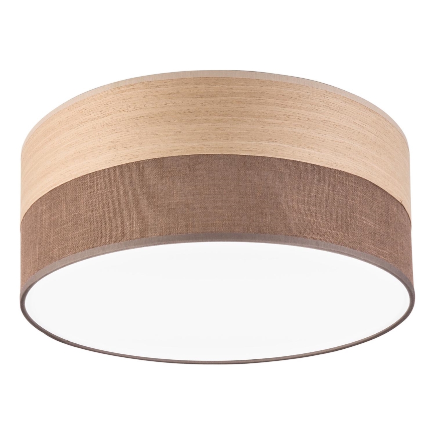 LED Stropna svjetiljka SIRJA WOOD LED/20W/230V pr. 35 cm smeđa/hrast