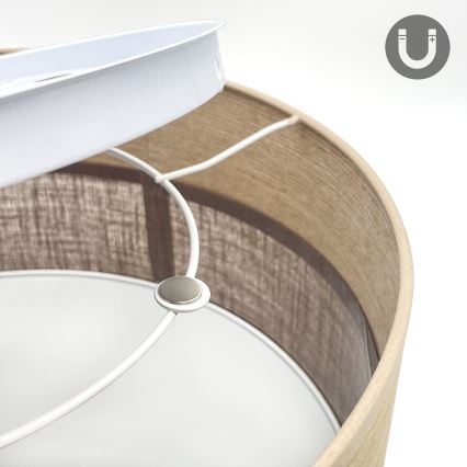 LED Stropna svjetiljka SIRJA WOOD LED/20W/230V pr. 35 cm smeđa/hrast