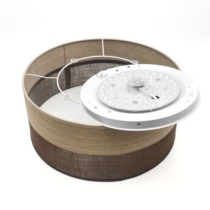 LED Stropna svjetiljka SIRJA WOOD LED/20W/230V pr. 35 cm smeđa/hrast