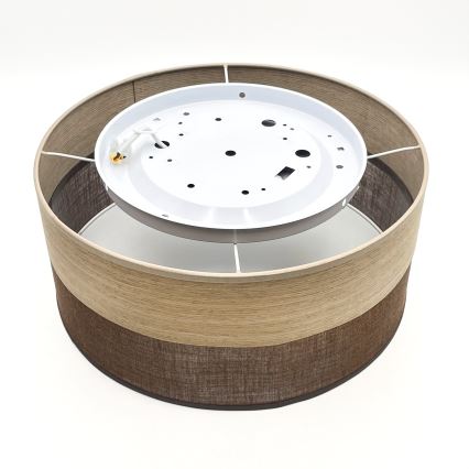 LED Stropna svjetiljka SIRJA WOOD LED/20W/230V pr. 35 cm smeđa/hrast