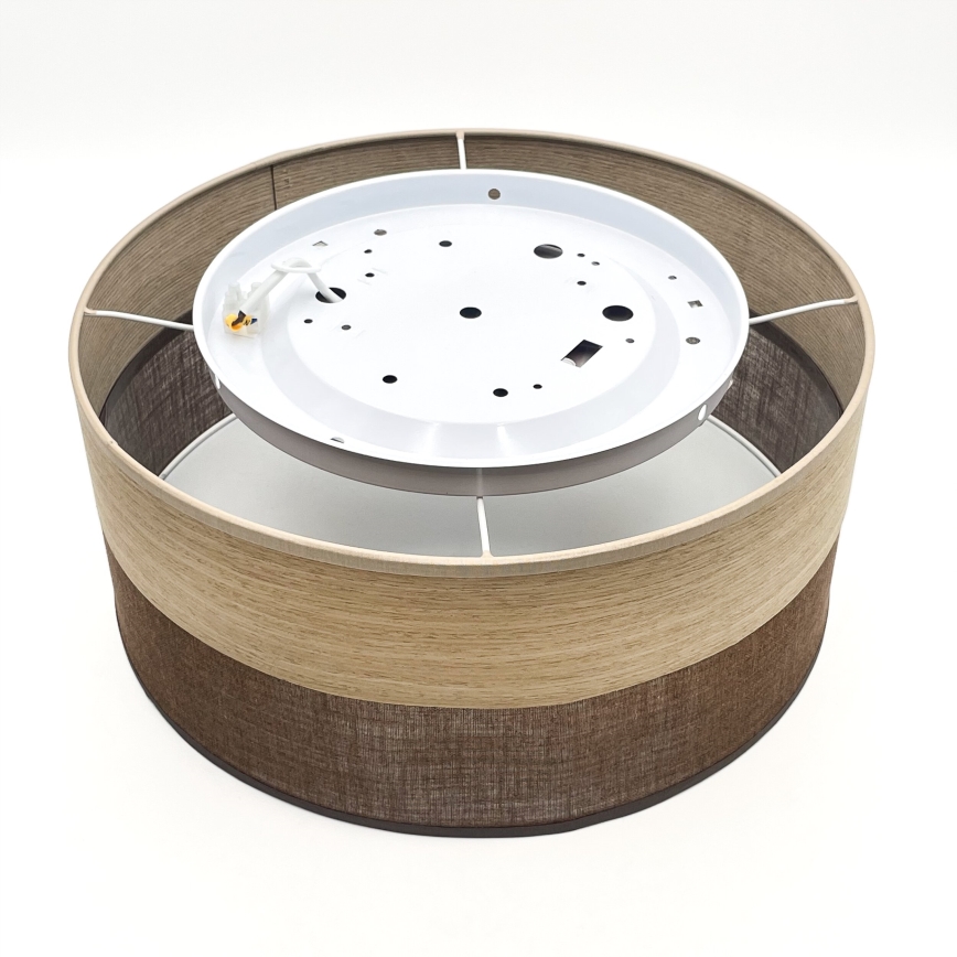 LED Stropna svjetiljka SIRJA WOOD LED/20W/230V pr. 35 cm smeđa/hrast
