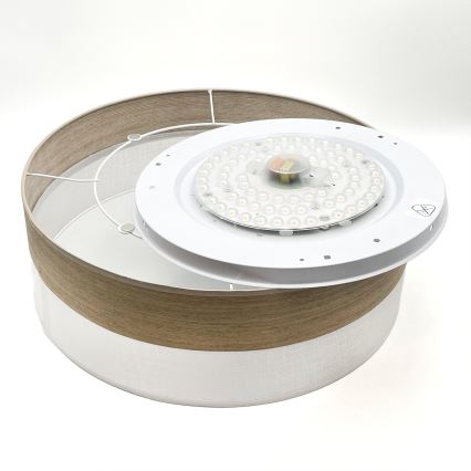 LED Stropna svjetiljka SIRJA WOOD LED/36W/230V pr. 45 cm bijela/hrast