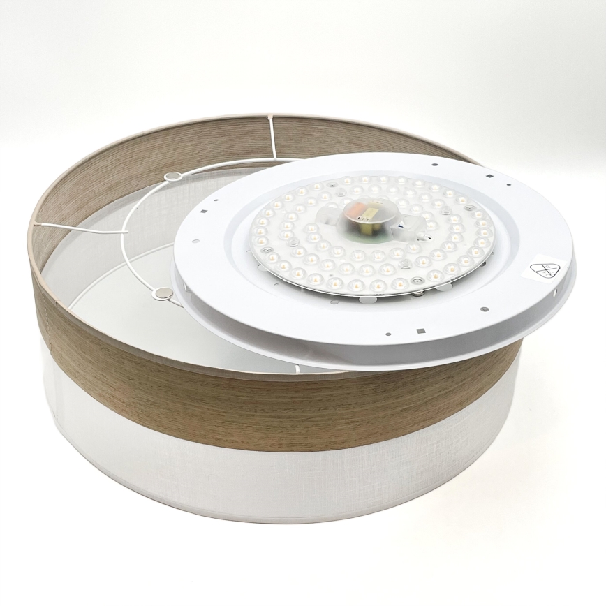 LED Stropna svjetiljka SIRJA WOOD LED/36W/230V pr. 45 cm bijela/hrast