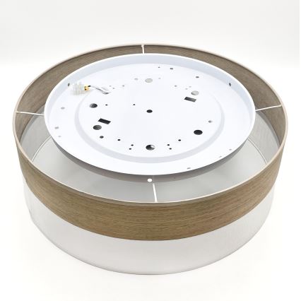 LED Stropna svjetiljka SIRJA WOOD LED/36W/230V pr. 45 cm bijela/hrast